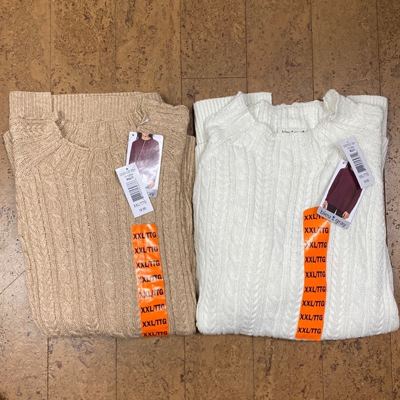 🌺SOLD OUT🌺2 “Blue Grey” cable knit sweater - Picture 3 of 16